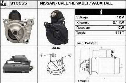 EDR 913955 - Стартер autospares.lv