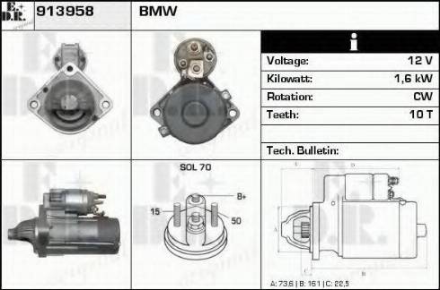 EDR 913958 - Стартер autospares.lv