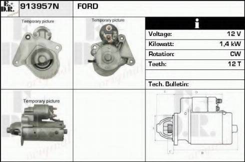 EDR 913957N - Стартер autospares.lv