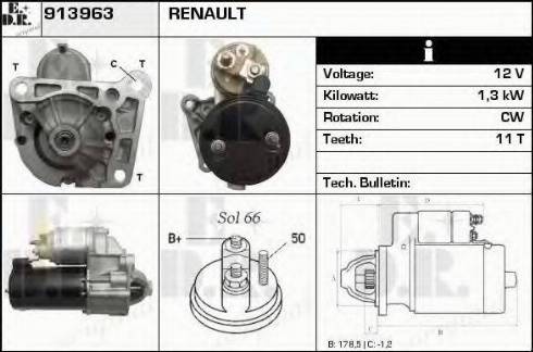 EDR 913963 - Стартер autospares.lv