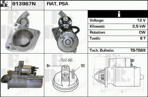 EDR 913967N - Стартер autospares.lv