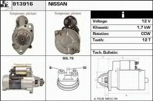 EDR 913916 - Стартер autospares.lv