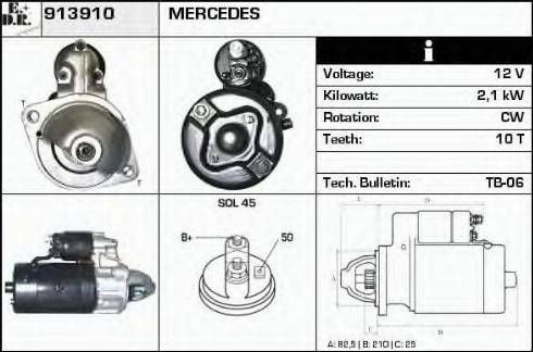 EDR 913910 - Стартер autospares.lv