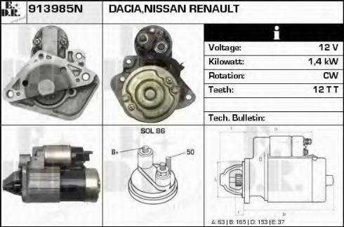 EDR 913985N - Стартер autospares.lv