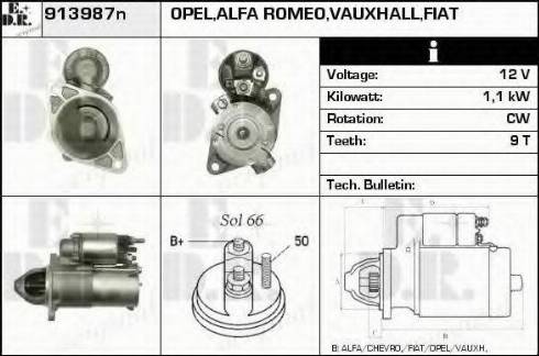 EDR 913987N - Стартер autospares.lv