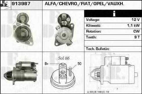 EDR 913987 - Стартер autospares.lv