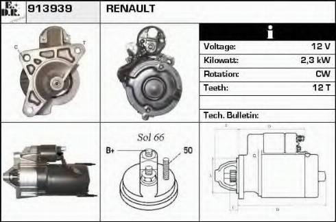 EDR 913939 - Стартер autospares.lv