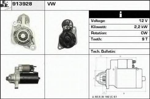 EDR 913928 - Стартер autospares.lv