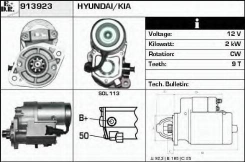 EDR 913923 - Стартер autospares.lv