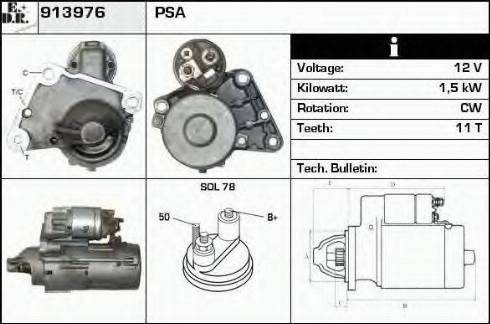 EDR 913976 - Стартер autospares.lv