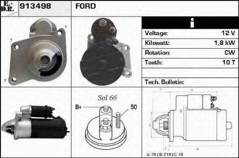 EDR 913498 - Стартер autospares.lv