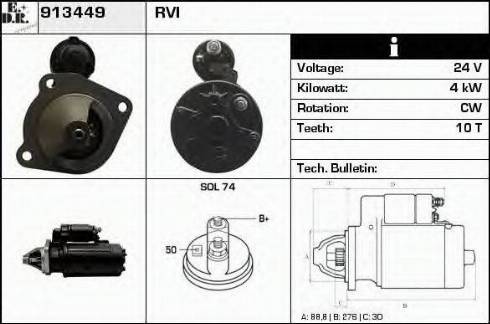 EDR 913449 - Стартер autospares.lv