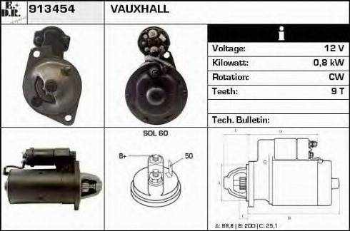 EDR 913454 - Стартер autospares.lv