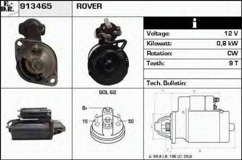 EDR 913465 - Стартер autospares.lv