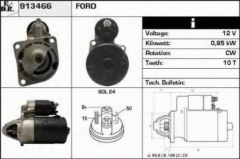 EDR 913466 - Стартер autospares.lv