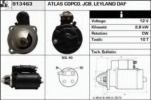 EDR 913463 - Стартер autospares.lv