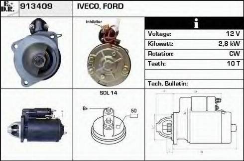 EDR 913409 - Стартер autospares.lv