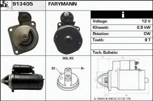 EDR 913405 - Стартер autospares.lv