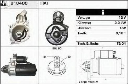 EDR 913400 - Стартер autospares.lv