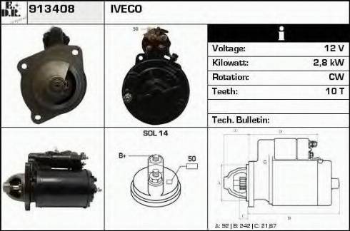 EDR 913408 - Стартер autospares.lv