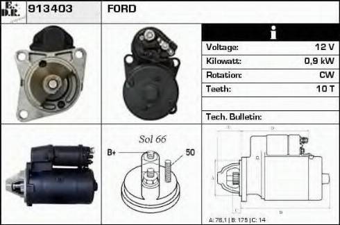 EDR 913403 - Стартер autospares.lv