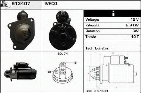 EDR 913407 - Стартер autospares.lv