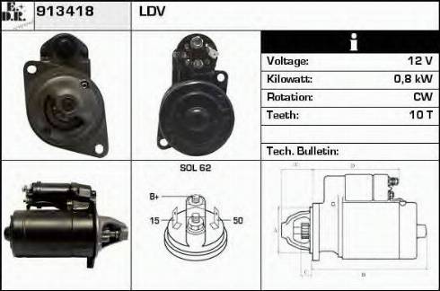 EDR 913418 - Стартер autospares.lv