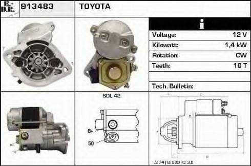 EDR 913483 - Стартер autospares.lv