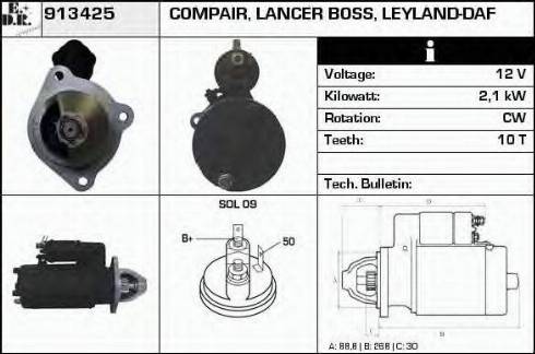 EDR 913425 - Стартер autospares.lv