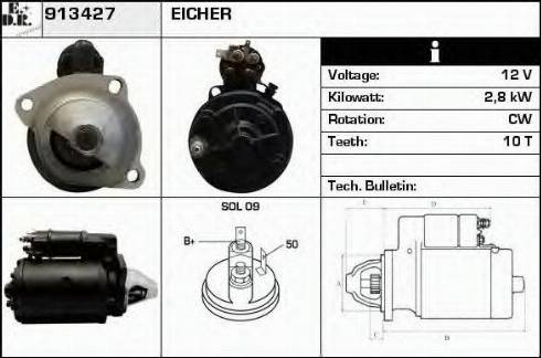 EDR 913427 - Стартер autospares.lv