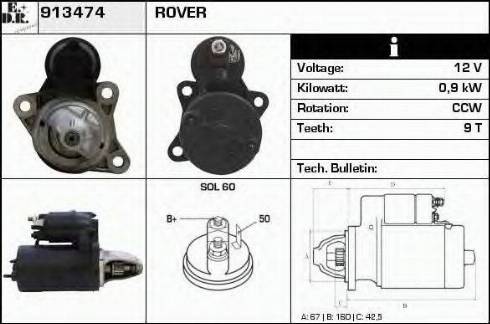 EDR 913474 - Стартер autospares.lv