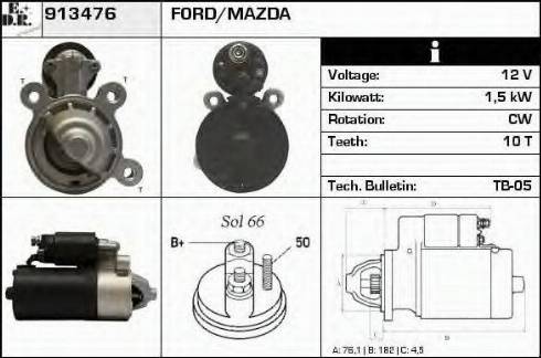 EDR 913476 - Стартер autospares.lv