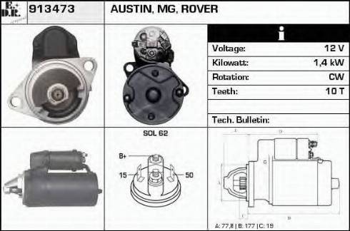 EDR 913473 - Стартер autospares.lv