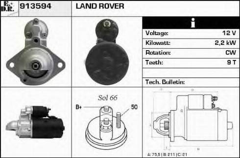 EDR 913594 - Стартер autospares.lv