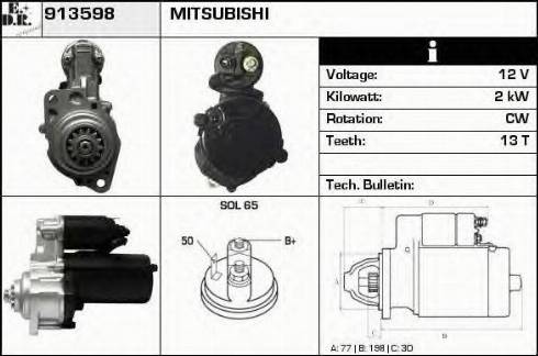 EDR 913598 - Стартер autospares.lv