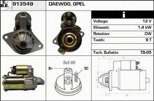 EDR 913549 - Стартер autospares.lv