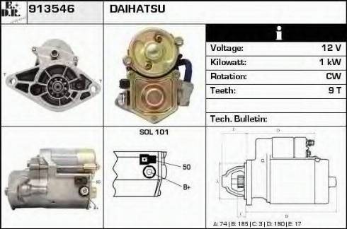 EDR 913546 - Стартер autospares.lv