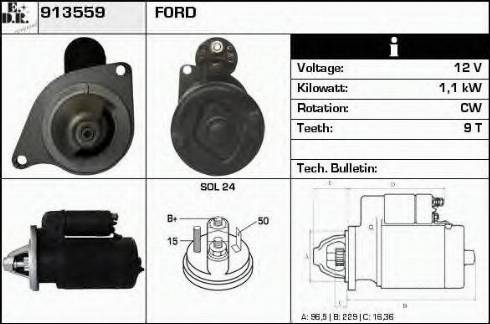 EDR 913559 - Стартер autospares.lv