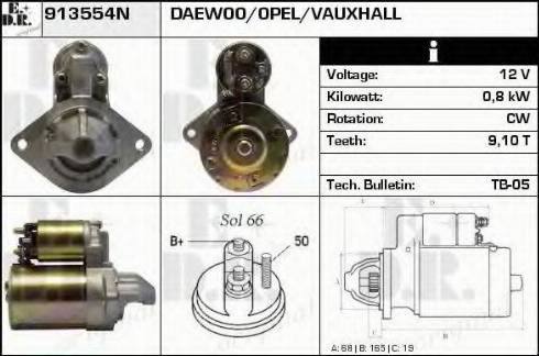 EDR 913554N - Стартер autospares.lv