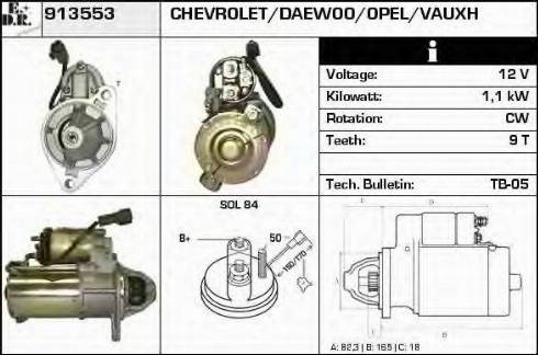 EDR 913553 - Стартер autospares.lv