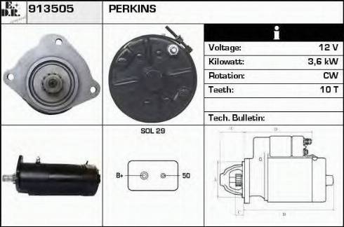 EDR 913505 - Стартер autospares.lv