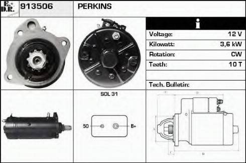 EDR 913506 - Стартер autospares.lv