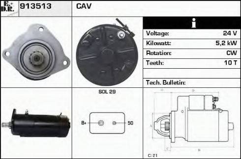 EDR 913513 - Стартер autospares.lv