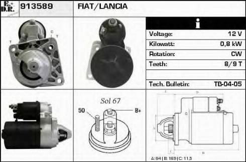 EDR 913589 - Стартер autospares.lv