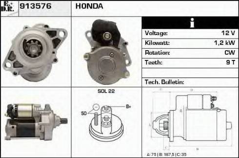 EDR 913576 - Стартер autospares.lv