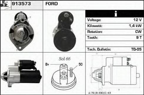 EDR 913573 - Стартер autospares.lv