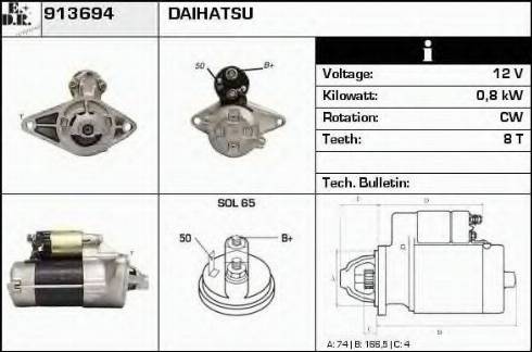 EDR 913694 - Стартер autospares.lv