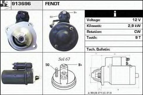 EDR 913696 - Стартер autospares.lv