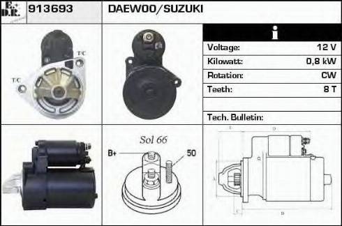 EDR 913693 - Стартер autospares.lv