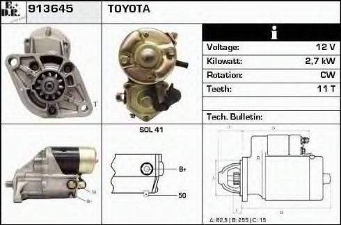 EDR 913645 - Стартер autospares.lv